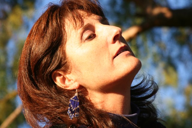Woman's Sunlit Cheek